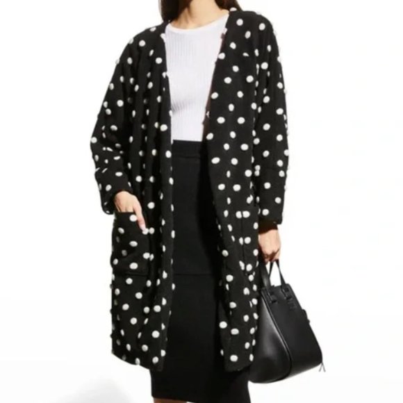 FARM Rio Black and White Polka Dot Sweater - Picture 1 of 5